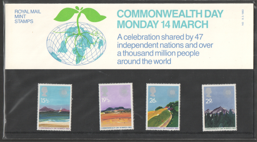 (image for) 1983 Commonwealth Day Royal Mail Presentation Pack 143 - Click Image to Close